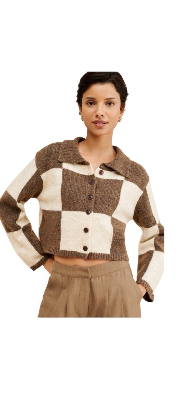 Free People XS Moon River Cropped Cardigan Knit Open Front Sweater